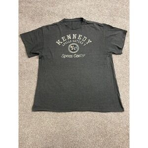 NASA Kennedy Space Center TShirt Mens 2XL Gray Excellent Apollo Saturn V Graphic